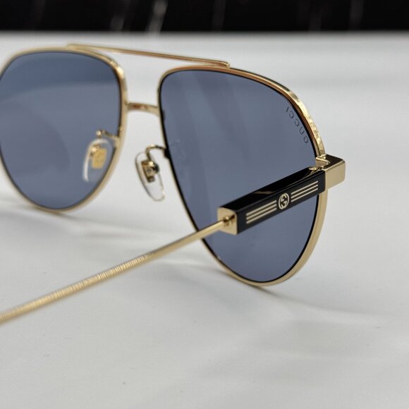 NEW GUCCI GG1311S 003 AVIATOR UNISEX GOLD GRAY SUNGLASSES GUCCI - Picture 8 of 12